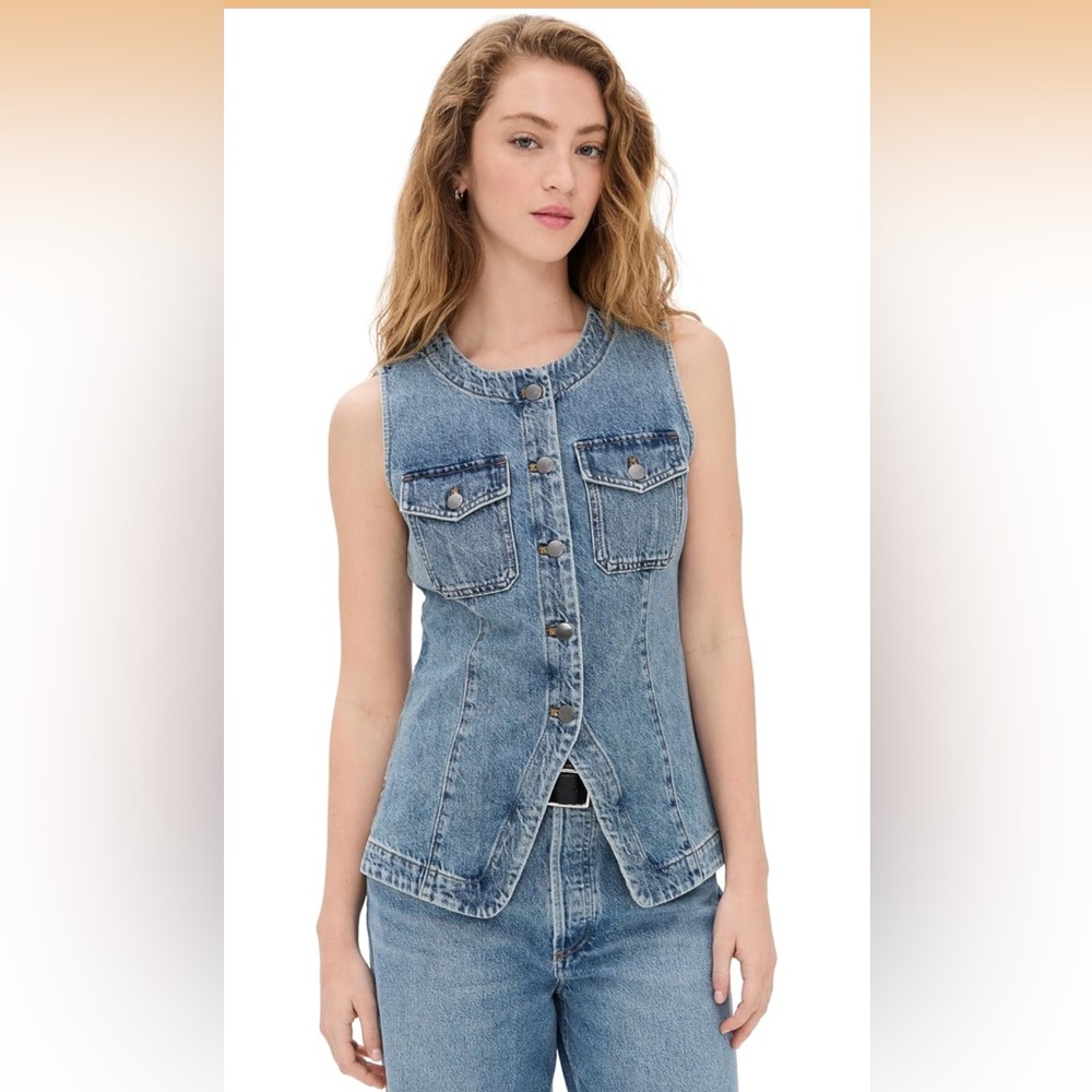 Madewell Women’s Denim High Crew Neck Vest